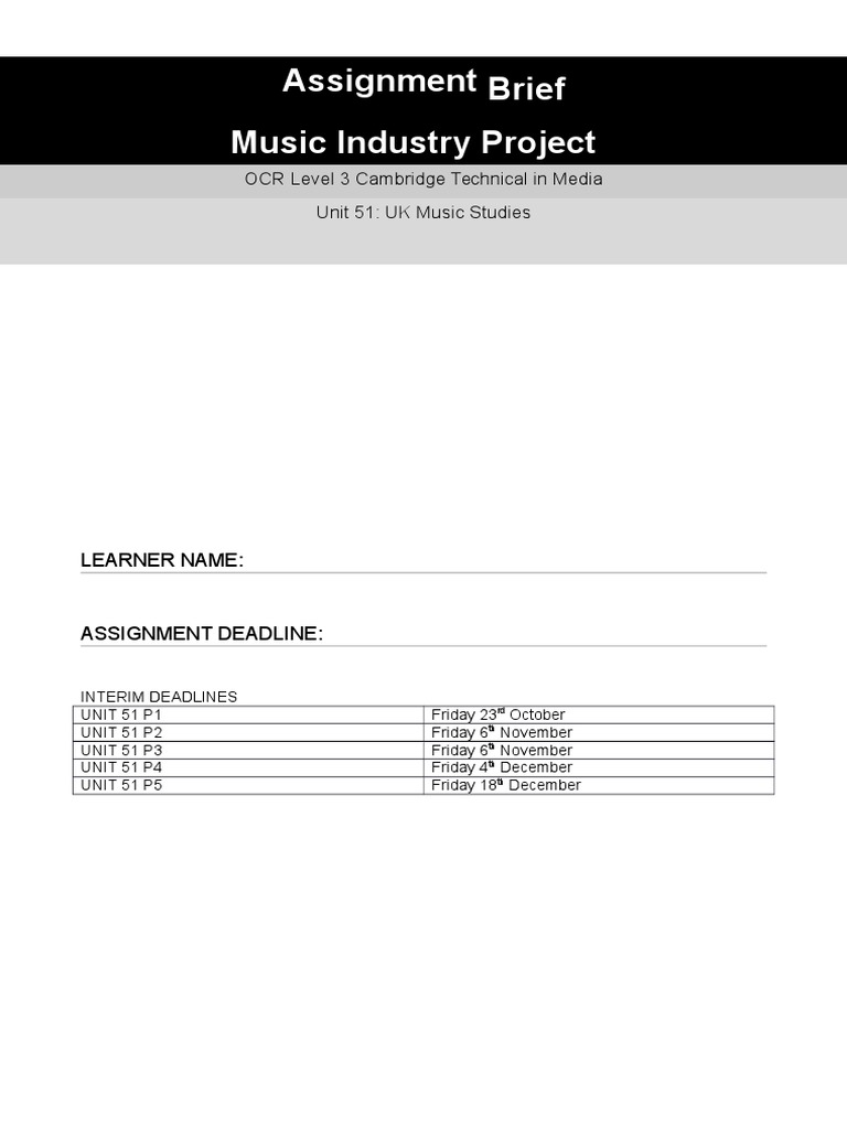 UK Music Event Planning Assignment | PDF | Record Label | Music Industry