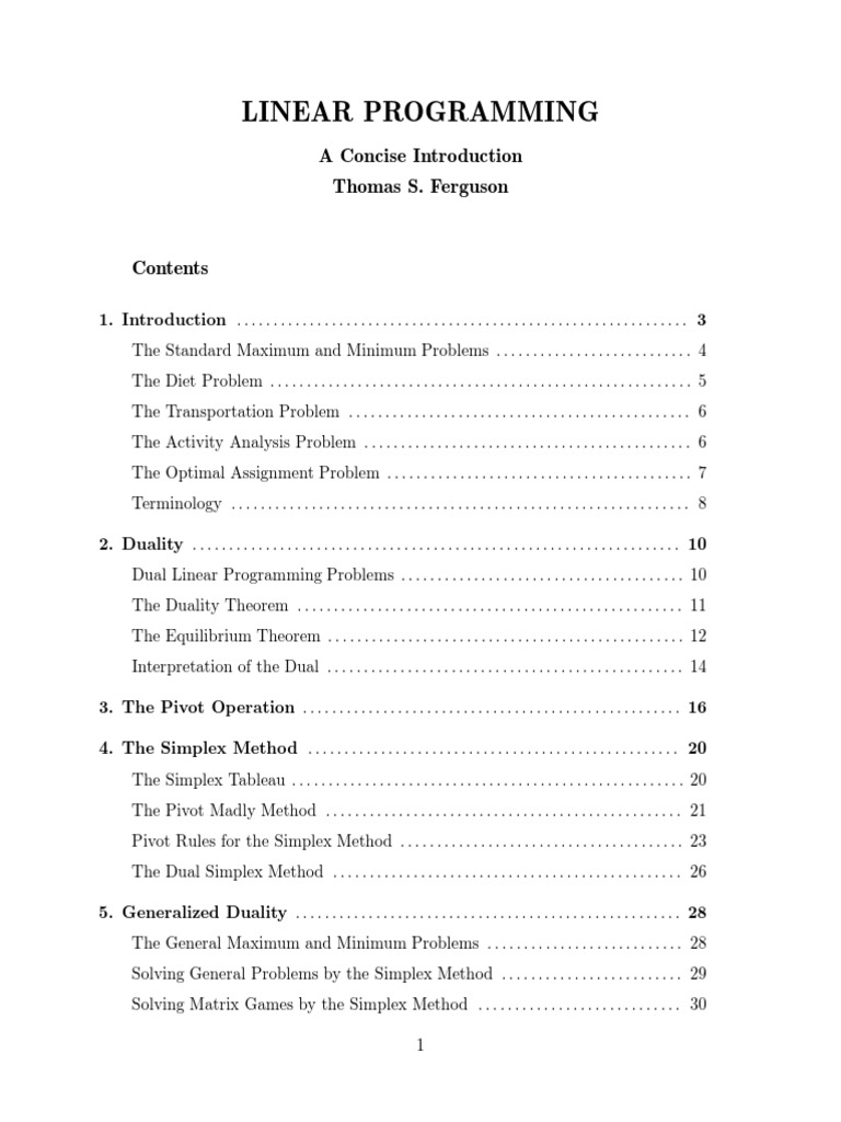 Linear Programming | PDF | Linear Programming | Mathematical Optimization