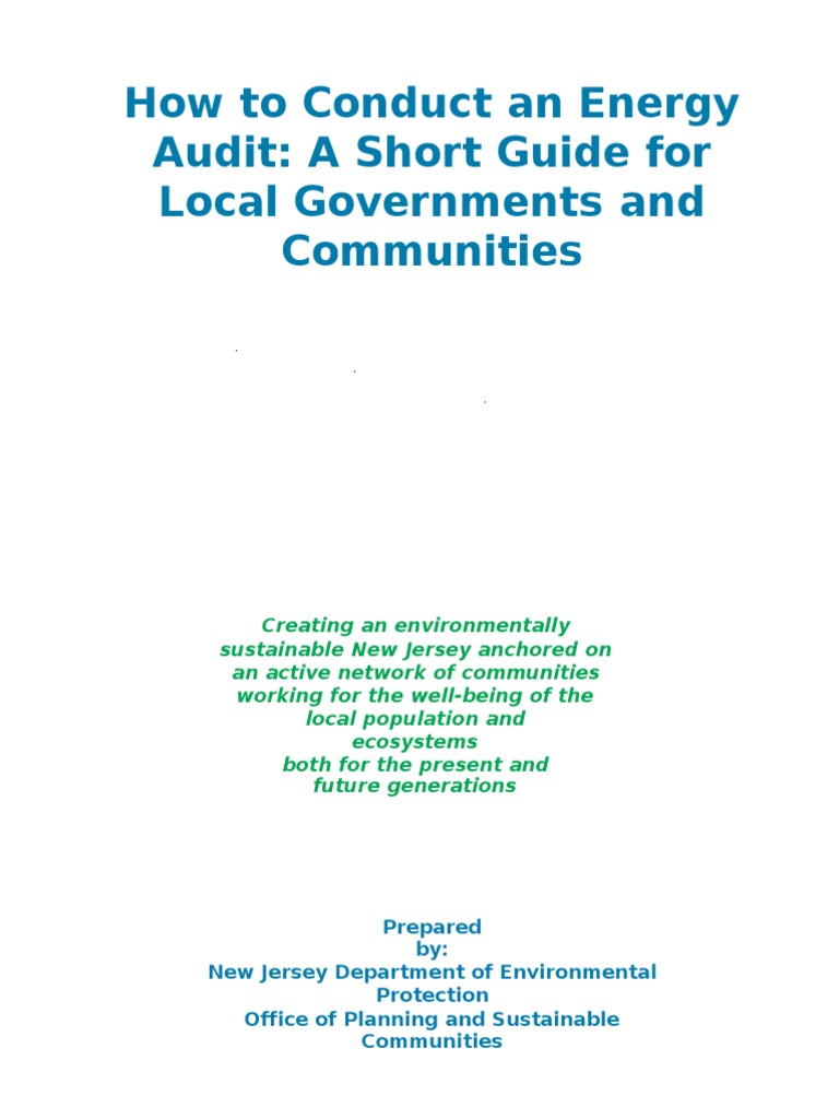 Conduct An Energy Audit . | PDF | Efficient Energy Use | Net Present Value