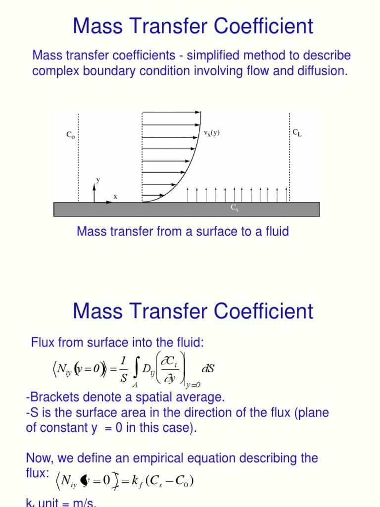 Mass Transfer Coefficients Explained | PDF | Boundary Layer | Fluid ...
