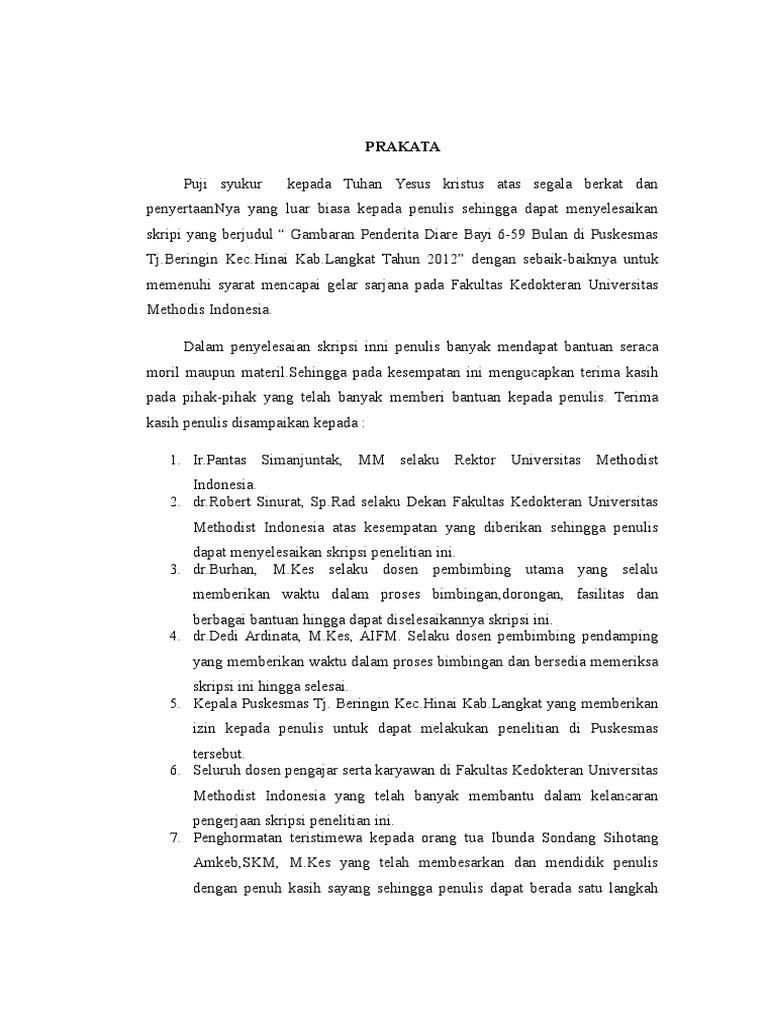 Prakata Skripsi Elisabeth Purba | PDF | Karier & Perkembangan | Sains ...