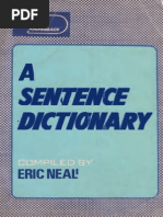 A Sentence Dictionary Dictionary Word