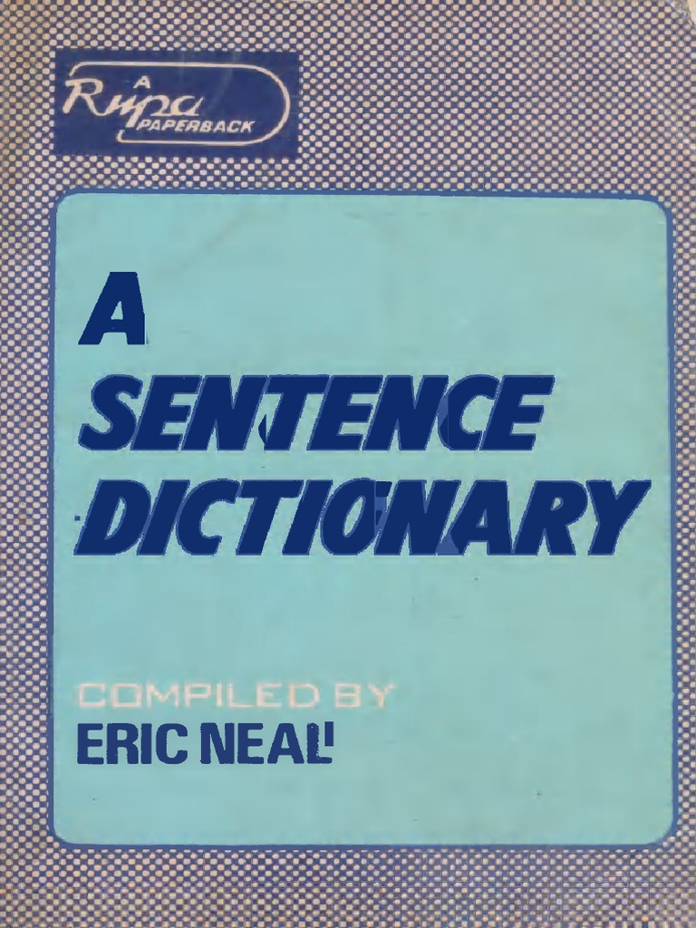 A Sentence Dictionary Dictionary Word