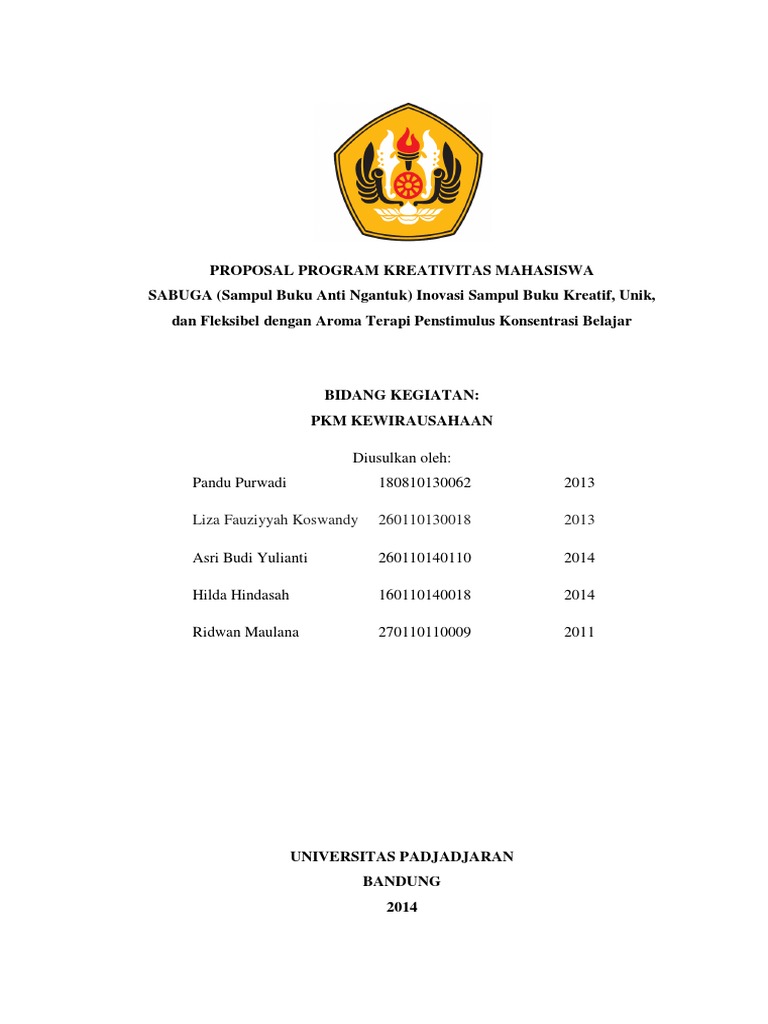 Contoh Proposal PKM K Yang lolos PIMNAS