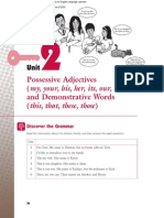 Possessive Adjetives and Demonstrative words