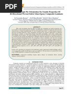 Effect of Angle Ply Orientation On Tensile Properties of Bi Directional Woven Fabric Glass Epoxy Composite Laminate