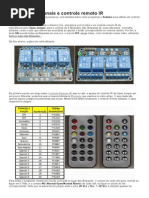 Módulo Relé 4 Canais e Controle Remoto IR