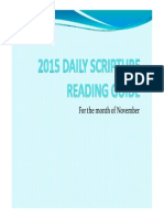 2015 Daily Scripture Reading Guide For The Month of November - 1