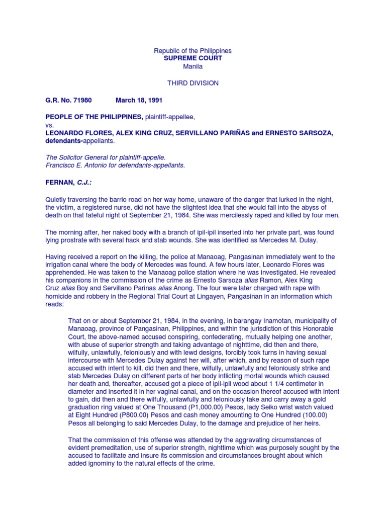 People Vs Flores PDF Confession (Law) Conspiracy (Criminal)