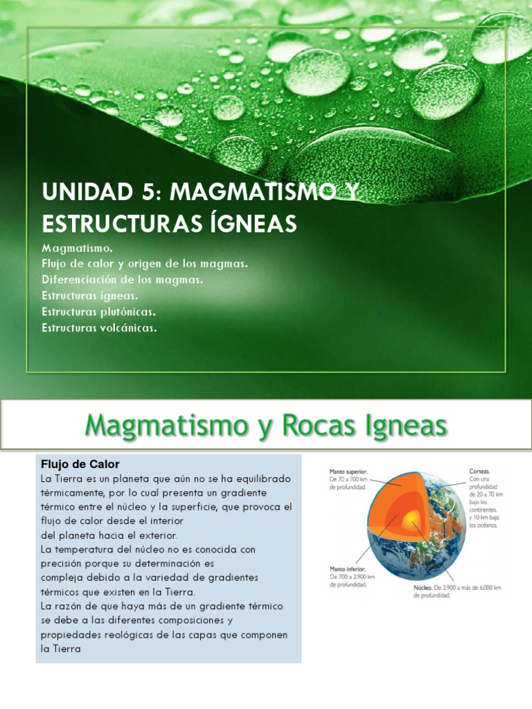 Magmatismo y Estructuras Ígneas | PDF | Roca ígnea | Magma
