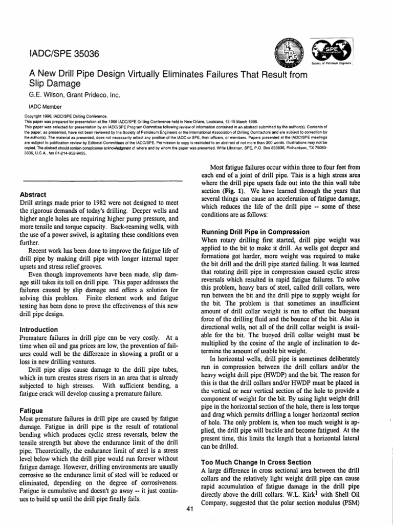 New Drill Pipe Design Pdf Fatigue Material Corrosion