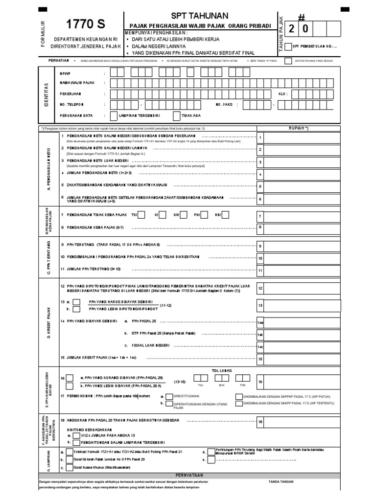 SPT Tahunan Orang Pribadi SPT Tahunan Orang Pribadi