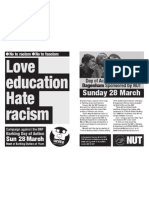 Love Education Hate Racism: Sunday 28 March
