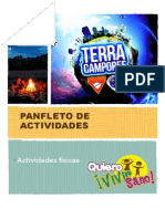 Panfleto actvidades físicas Aventureros