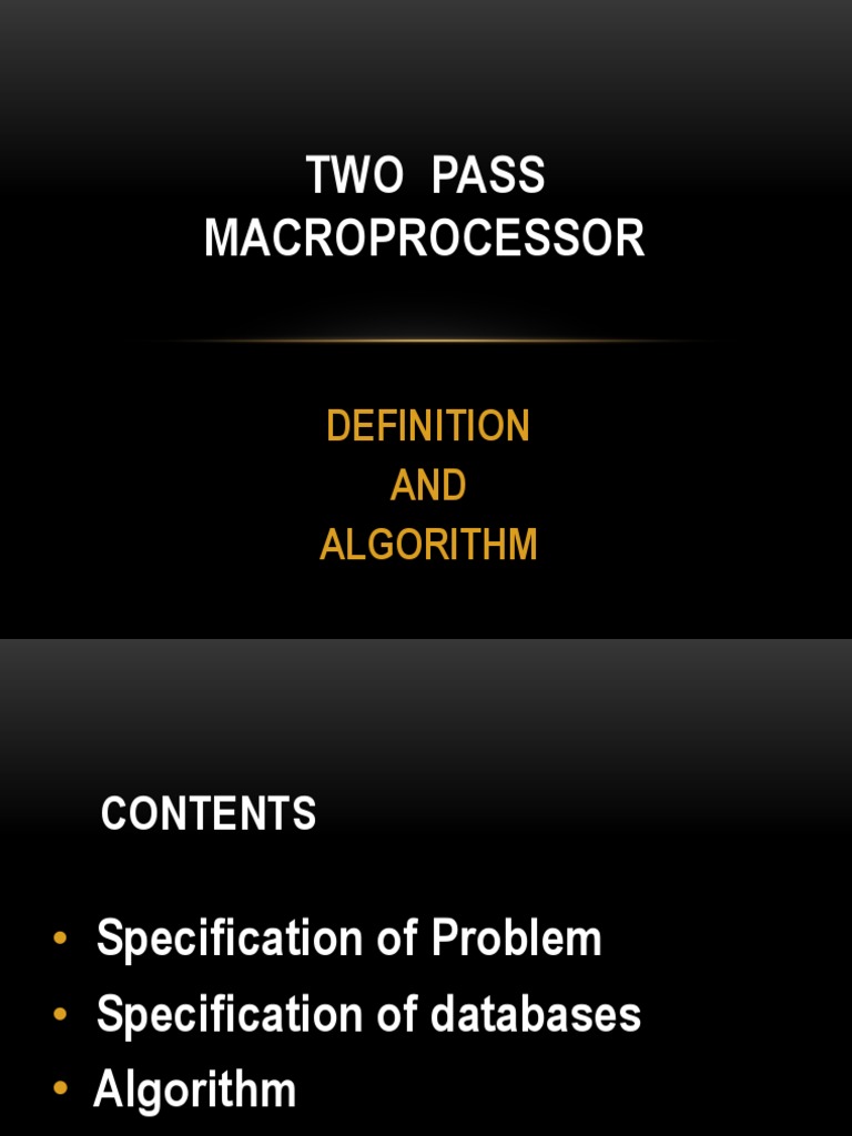 Two Pass Macroprocessor | PDF | Macro (Computer Science) | Algorithms image.