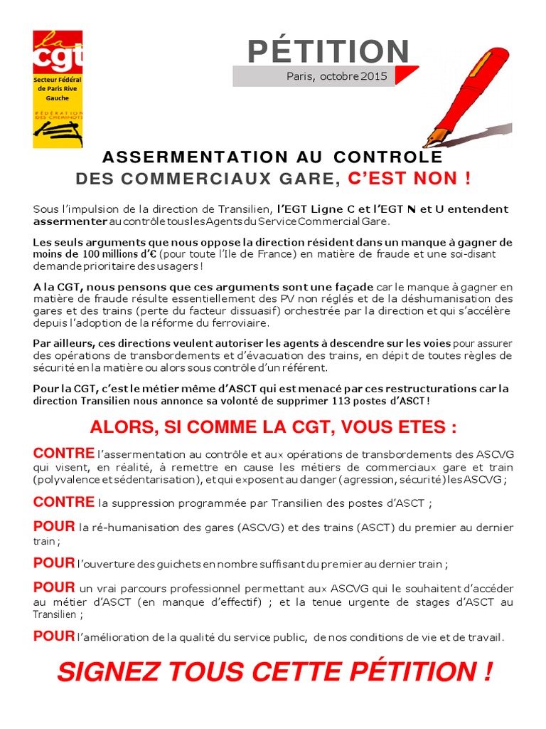 Contre l'assermentation SNCF | PDF | Technologie et ingénierie