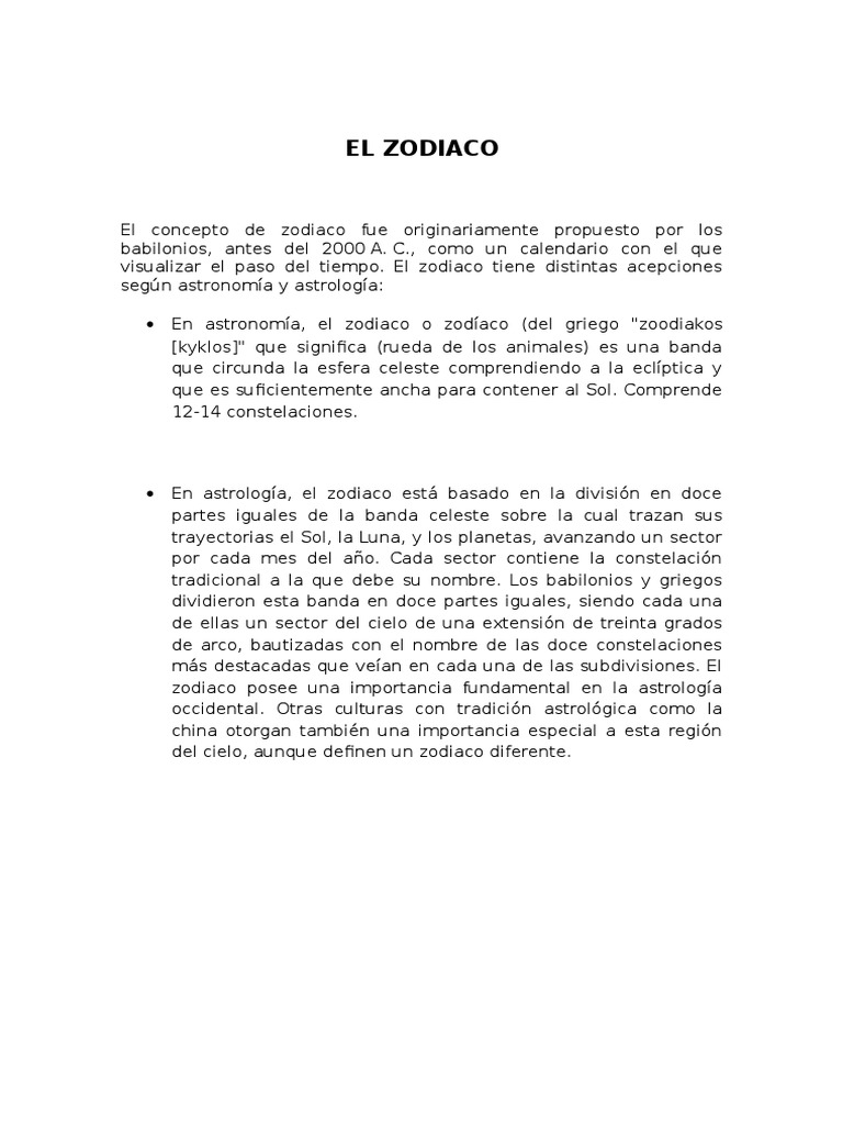 Signos y culturas del Zodiaco | PDF | Zodíaco | Signo Astrológico