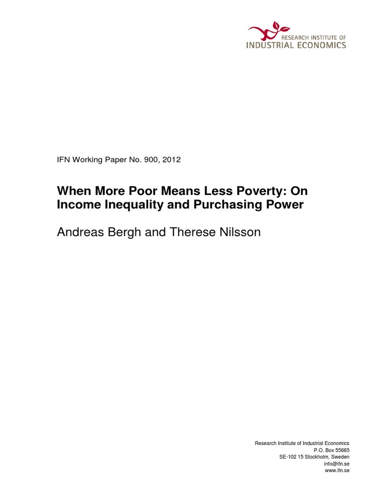 Income Inequality's Impact on Poverty | PDF | Economic Inequality ...