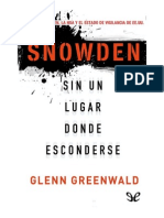 Glenn Greenwald - Snowden. Sin Un Lugar Donde Esconderse