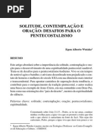 Wutzke, Egon Alberto - Solitude, Contemplacao e Oracao. Desafios para o Pentecostalismo. 6 revista julho 2011.pdf