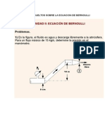 Problemas Resueltos Sobre La Ecuacion de Bernoulli