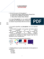 La Francophonie - Questionnaire