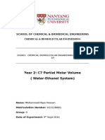 CE7 Partial Molar Volume Formal Report