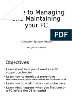 Managing and Maintaining Your Computer