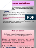 Pronomes relativos: funções e empregos