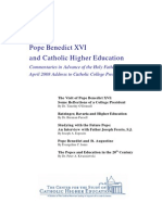 Pope Benedict XVI and Catholic Higher Education
