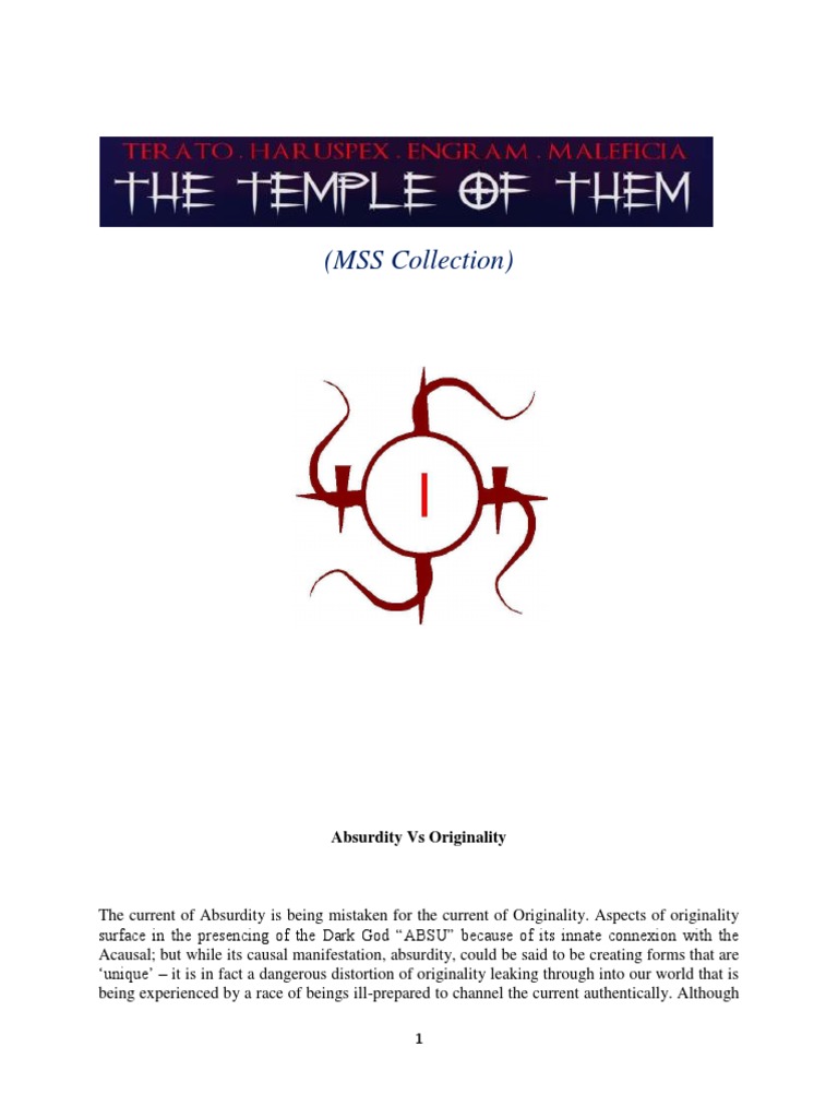 Temple Of Them Mss Collection Magic Paranormal Causality