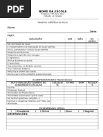 Relatório Individual Do Aluno - Modelo
