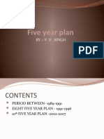 Five Year Plan: by - : V .V - Singh