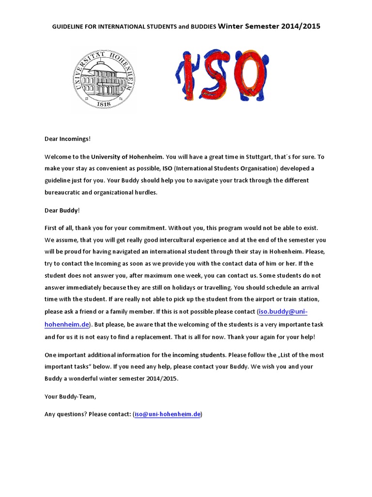 Hohenheim International Student Guide | PDF | Passport | Travel Visa