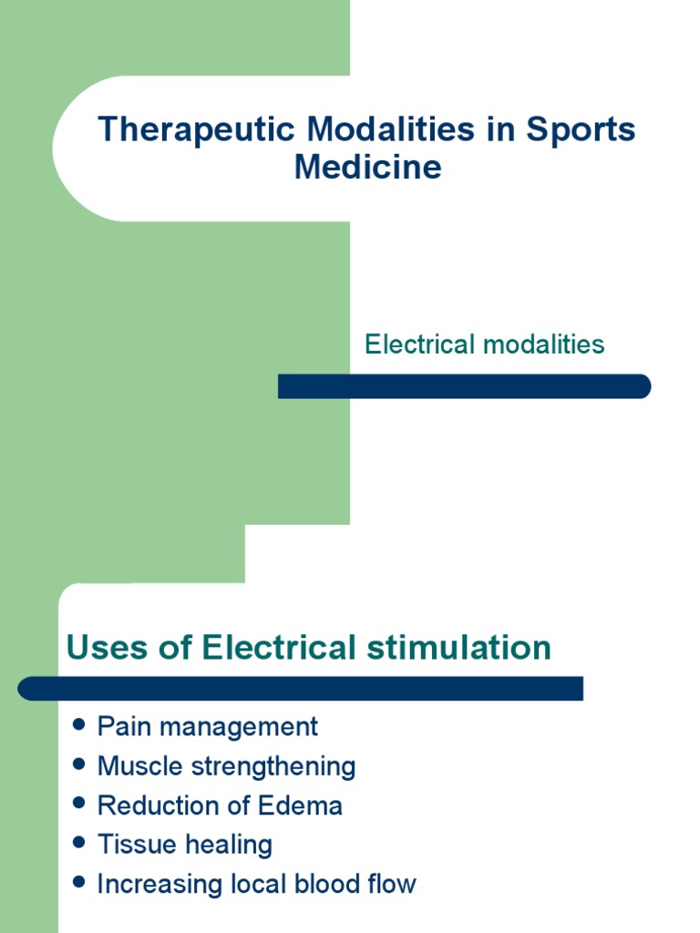 Electrical Modalities in Sports Medicine | PDF