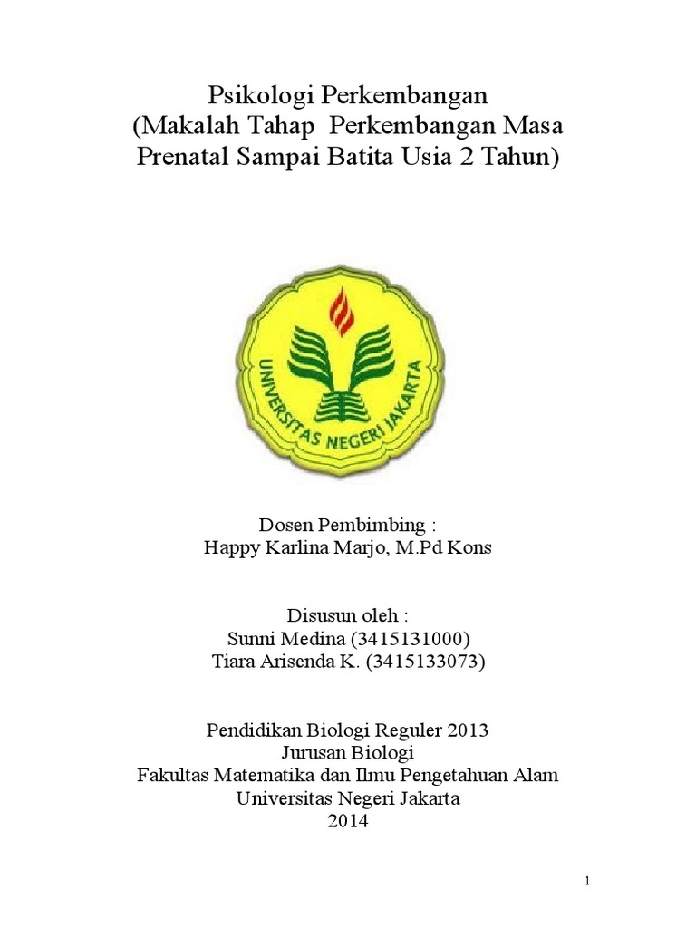 Makalah Tahap Perkembangan Masa Prenatal