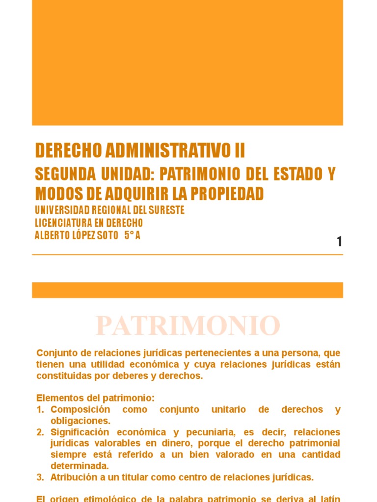 Patrimonio Del Estado Y Modos De Adquirir La Propiedad Pdf Bienes