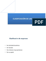 3.- Clasificación de Empresas