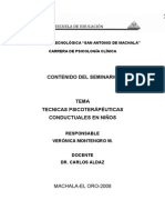 Psicoterapia Conductuales en NiÑos