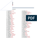 VOCABULÁRIO - Answer Key #1