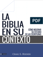 La Biblia en Su Contexto-C. S. Keener