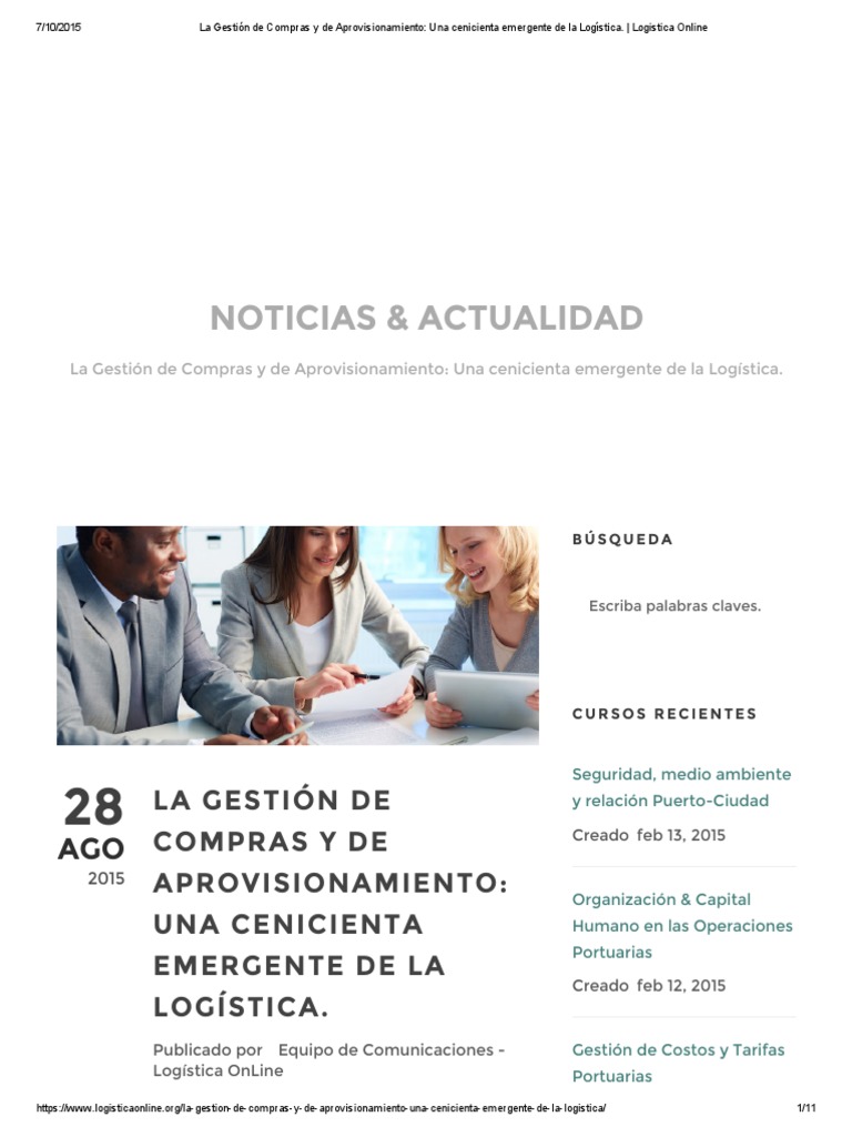 La Gestión de Compras y de Aprovisionamiento - Una Cenicienta Emergente ...