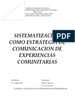 Sistematizacion Como Estrategia de Comunicacion de Experiencias Comunitarias1