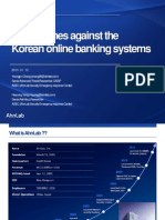 Cybercrimes Against The Korean Online Banking Systems