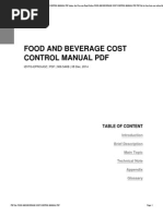 Download Food and Beverage Cost Control Manual PDF by erutan SN286385213 doc pdf