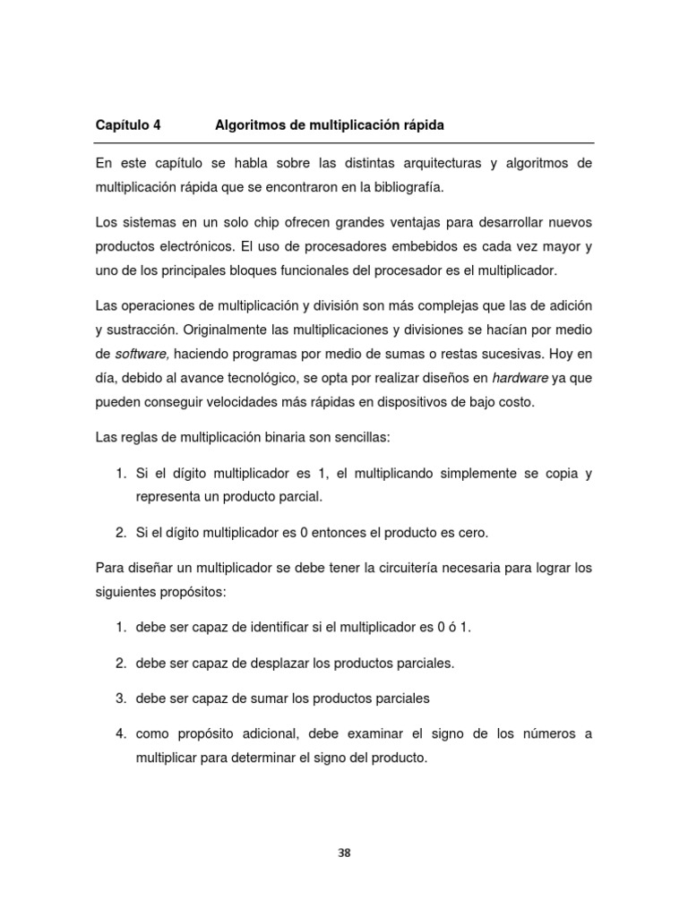 Algoritmo de Multiplicación de Dos Dígitos | PDF | Multiplicación | Poco