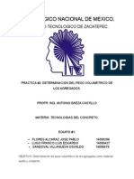 Determinacion de Pesos Volumetricos