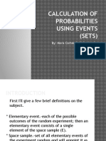 Calculation of Probabilities Using Events (Sets)