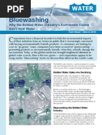 Download Bluewashing Fact Sheet Why the Bottled Water Industrys EcoFriendly Claims Dont Hold Water by Food and Water Watch SN28640326 doc pdf