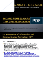 Learning Area 1 - Ict & Society: Topic 1.1 - Introduction To Information and Communication Technology